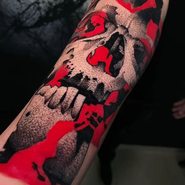 Abstract tattoo by El Cuero Miller 