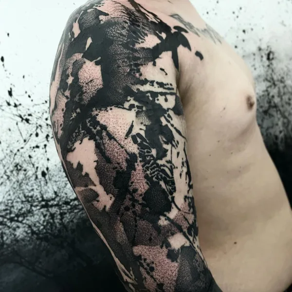 Abstract tattoo by El Cuero Miller 