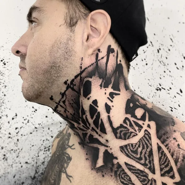 Abstract tattoo by El Cuero Miller 