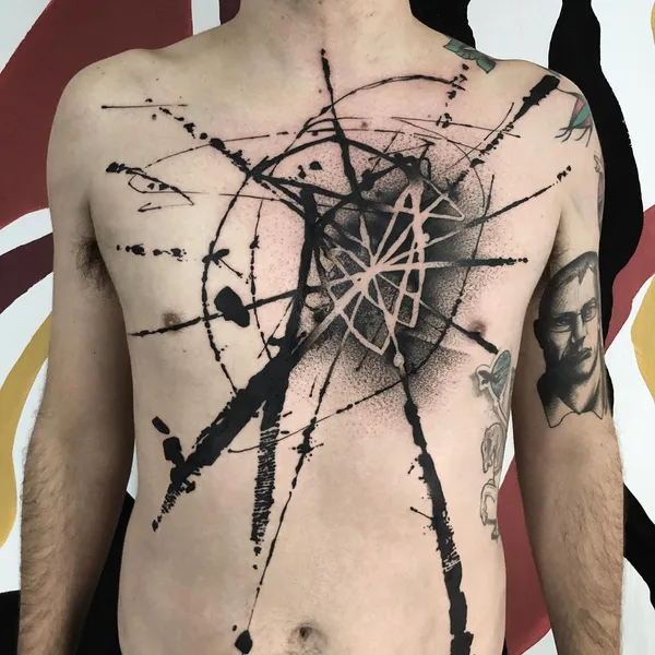 Abstract tattoo by El Cuero Miller 