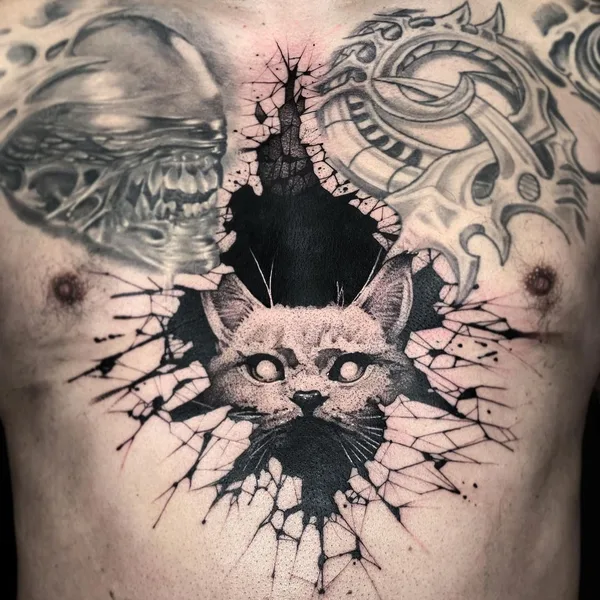 Abstract tattoo by El Cuero Miller 