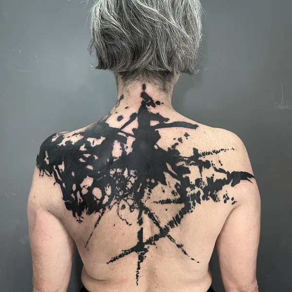 Abstract tattoo by El Cuero Miller 