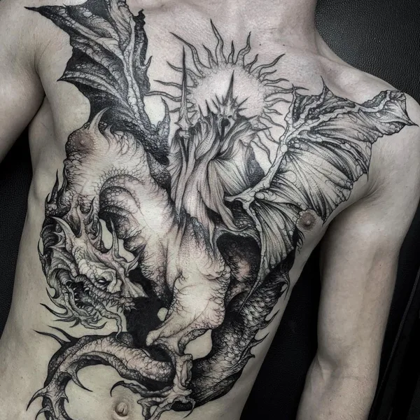 Horror tattoo by Лиза Могилкина in Иркутск
