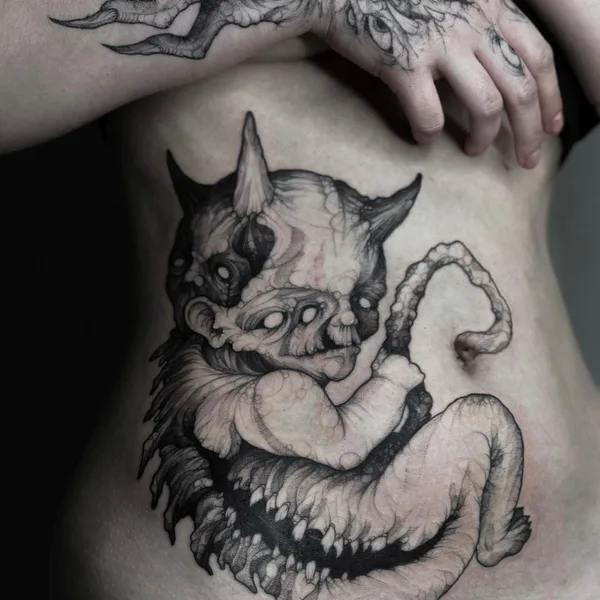 Horror tattoo by Лиза Могилкина in Иркутск