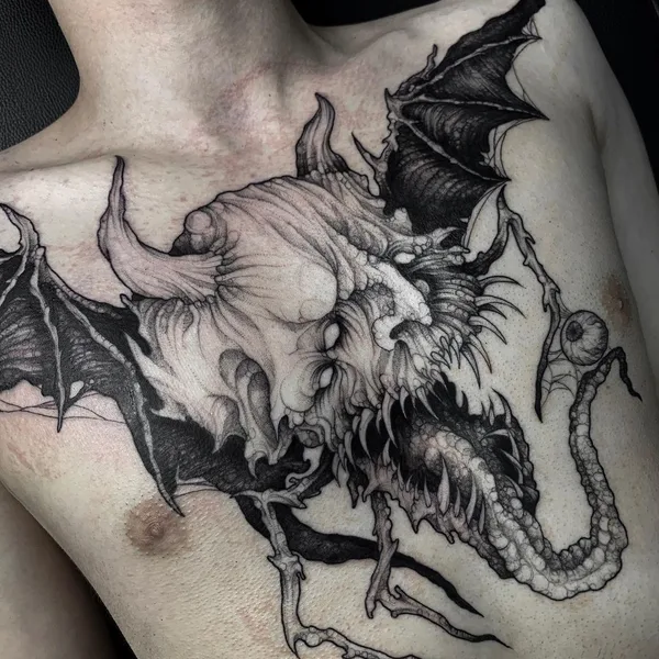 Horror tattoo by Лиза Могилкина in Иркутск