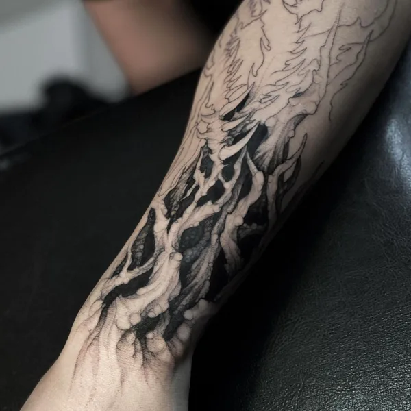 Horror tattoo by Лиза Могилкина in Иркутск
