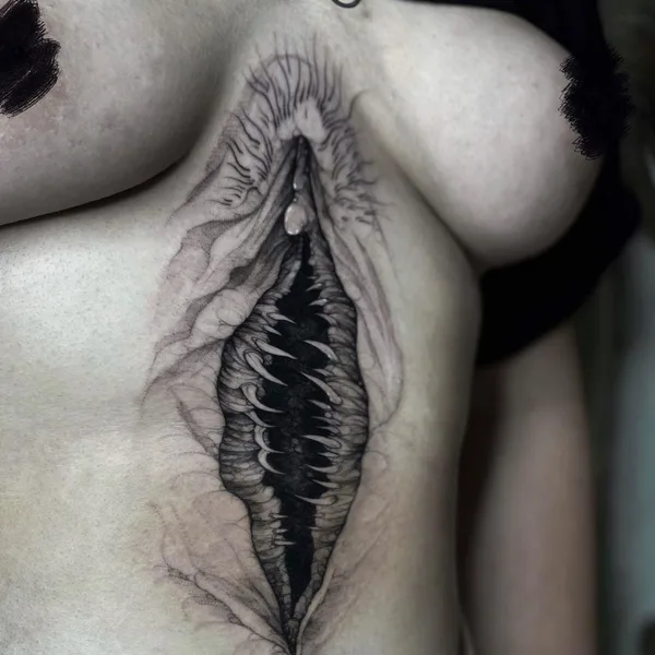 Horror tattoo by Лиза Могилкина in Иркутск