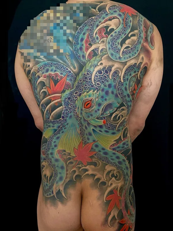 color japanese Tatuaggio su full back #46493 | Tatuatore Kevin Marr