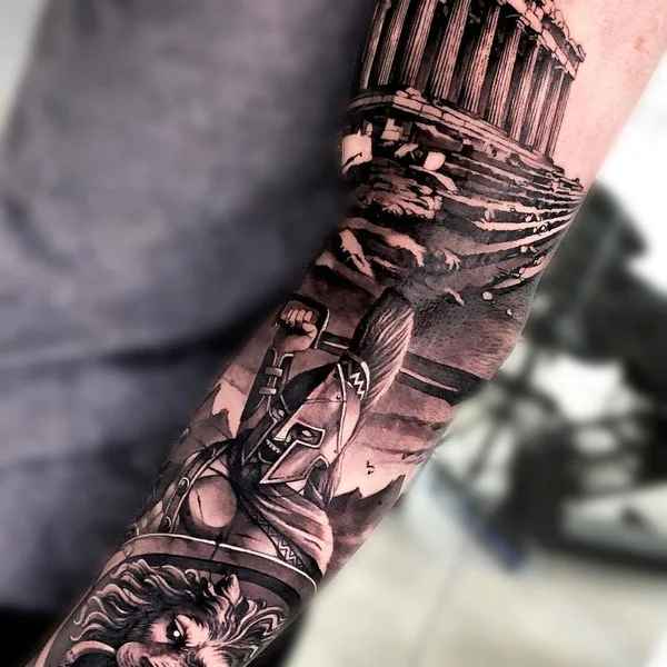 Portrait tattoo by Matias Noble in Valencia