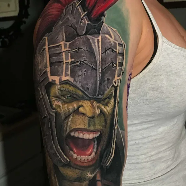 Portrait tattoo by Evan Olin