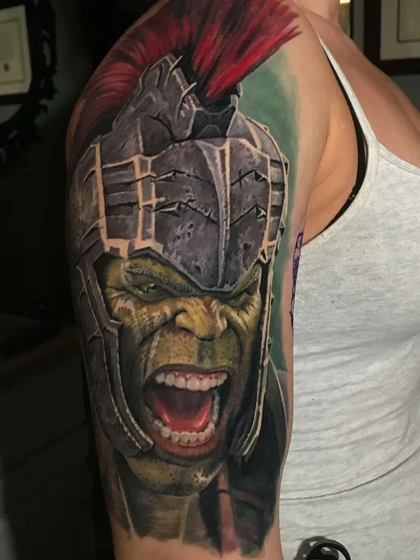 female color realism татуировка на upper arm #21503 | Тату мастер Evan Olin