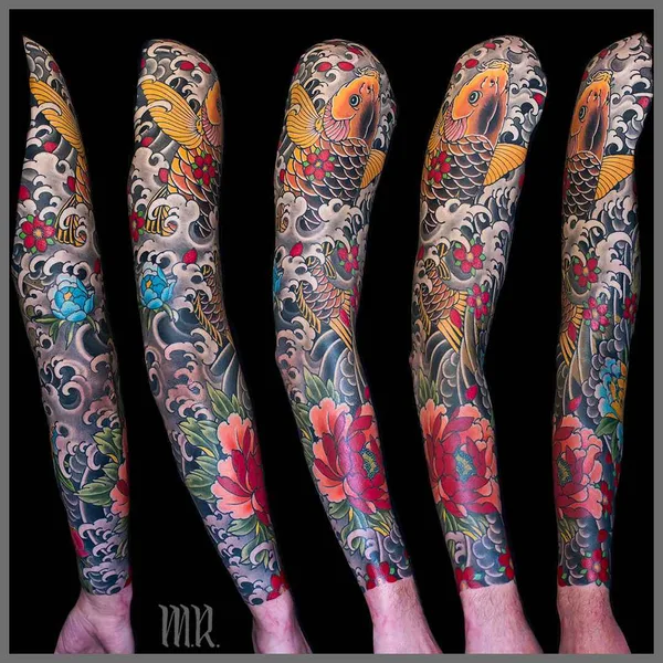 Traditional tattoo by Mike Rubendall