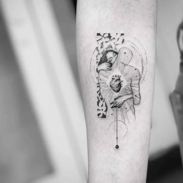 Geometric tattoo by John Monteiro in João Pessoa
