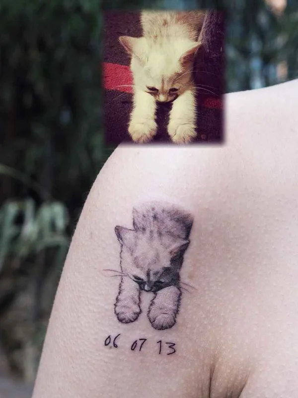 female black and grey realism tattoo on shoulder #19639 | Tattoo Artist Yammy