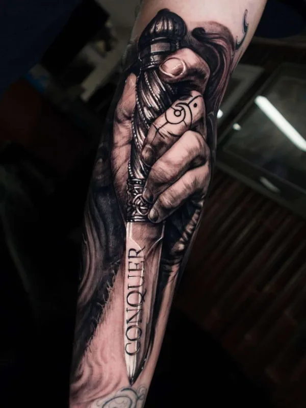 black and grey realism татуировка на forearm #21194 | Тату мастер Jayden Pengilly