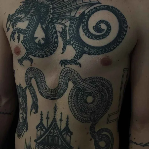 Traditional tattoo by Richard Warnock in Auckland