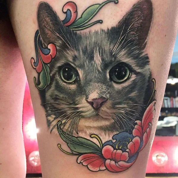New School tattoo by Megan Massacre in Philadelphia