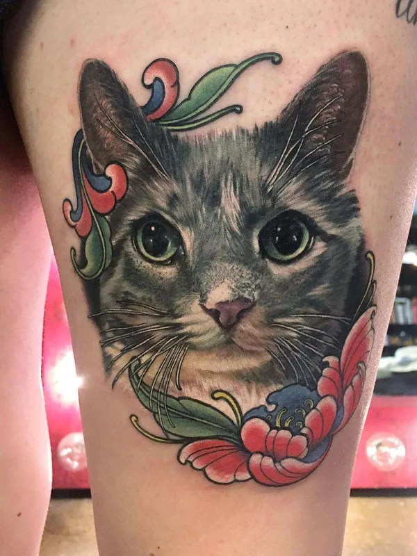 color realism татуировка на thigh #21847 | Тату мастер Megan Massacre