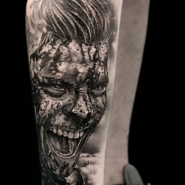 Portrait tattoo by Coreh Lopez in Barcelona