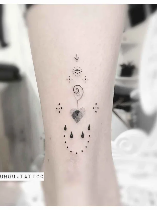 female black fineline Tatuaggio su ankle #19943 | Tatuatore Verônica Alves (Houhou)