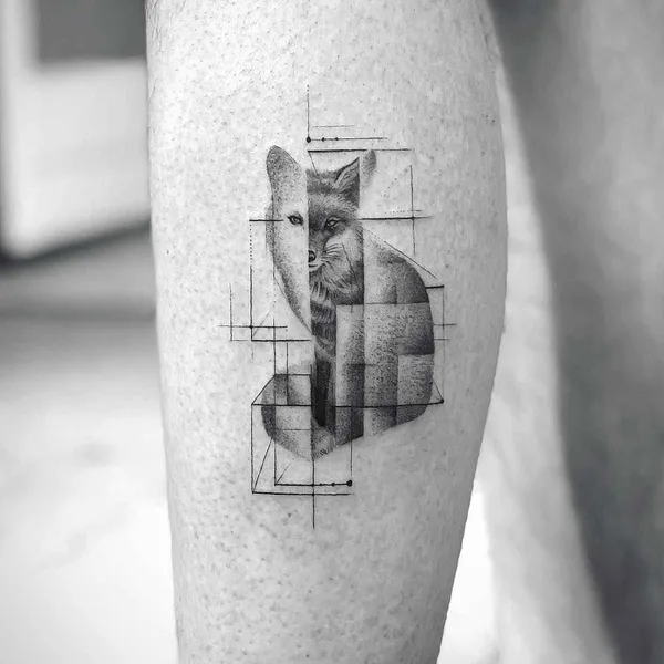 Geometric tattoo by John Monteiro in João Pessoa