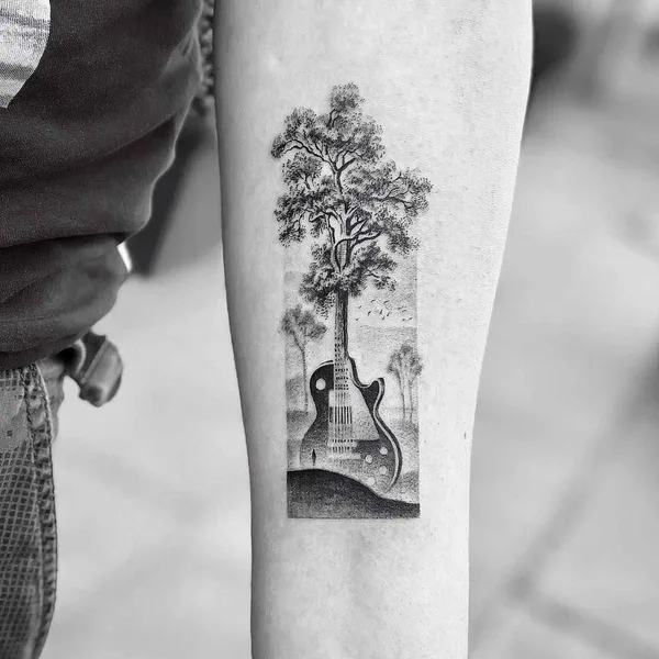 Geometric tattoo by John Monteiro in João Pessoa