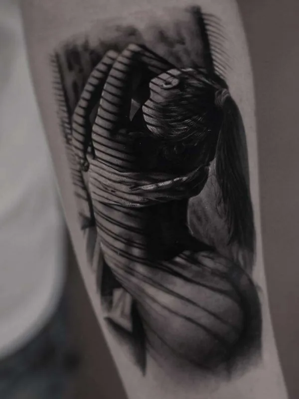 men black&gray realism tatuaje en forearm #21121 | Tatuador Inal Bersekov