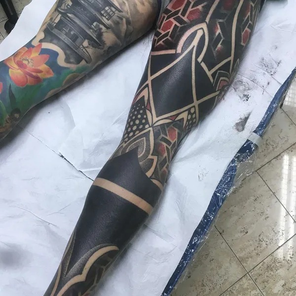 Ornamental tattoo by Pierluigi Deliperi