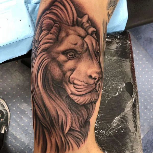 Portrait tattoo by Bob Tyrrell