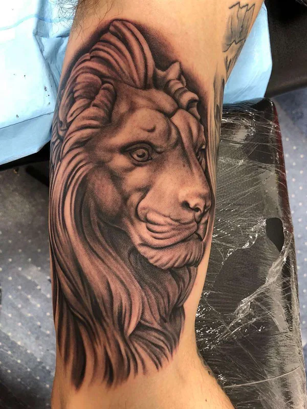 Portrait tattoo by Bob Tyrrell