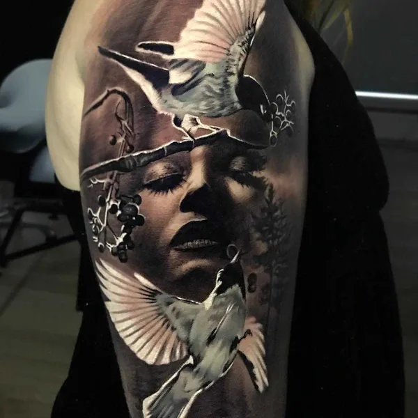 Portrait tattoo by Jacob Sheffield