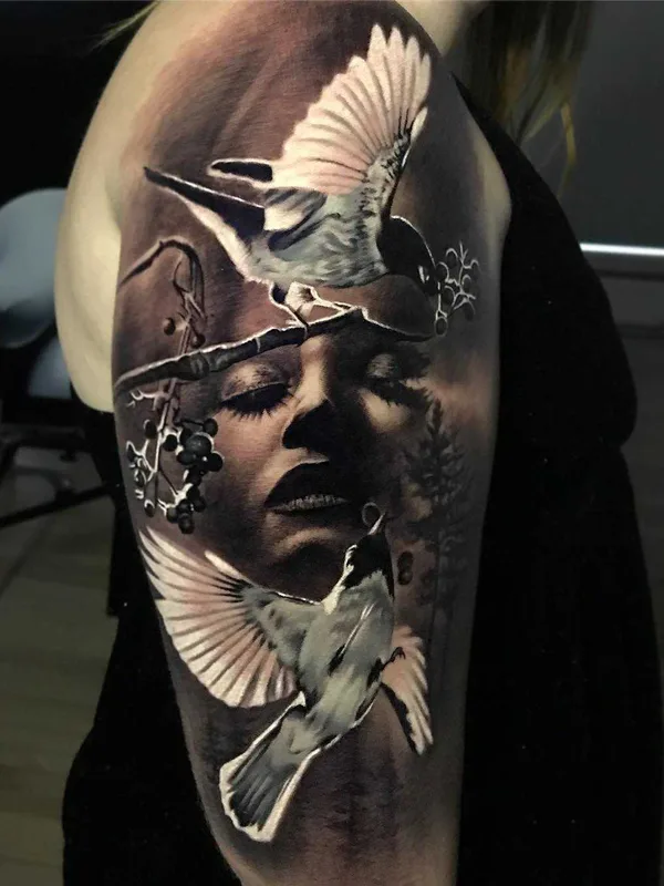 Portrait tattoo by Jacob Sheffield