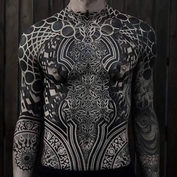 Graphic tattoo by Сharly Saconi in Buenos Aires