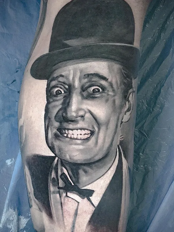 black and grey realism tattoo on calf #23671 | Tattoo Artist Matteo Pasqualin