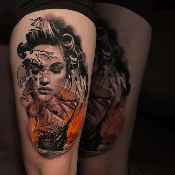 Surrealism tattoo by Christos Zorbas