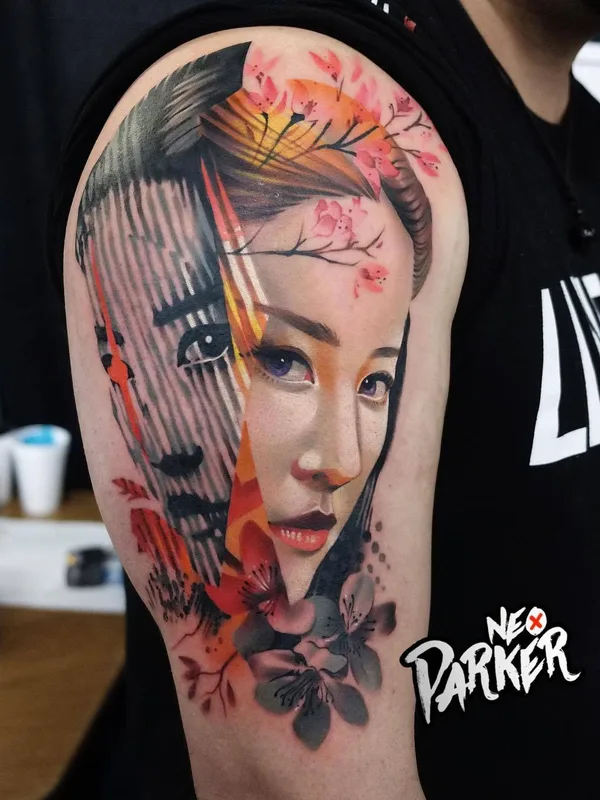 female color realism 타투 부위 upper arm #24809 | 타투이스트 Neo Parker (Rober Pedragosa)
