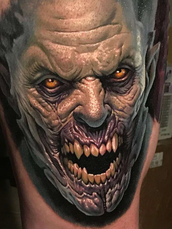 color realism татуировка на thigh #21499 | Тату мастер Evan Olin