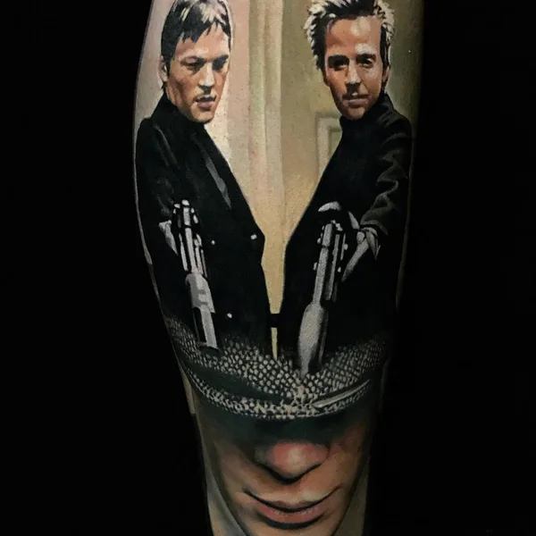 Portrait tattoo by Zhang Po