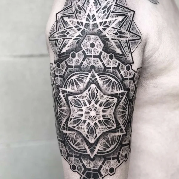 Dotwork tattoo by Caco Menegaz