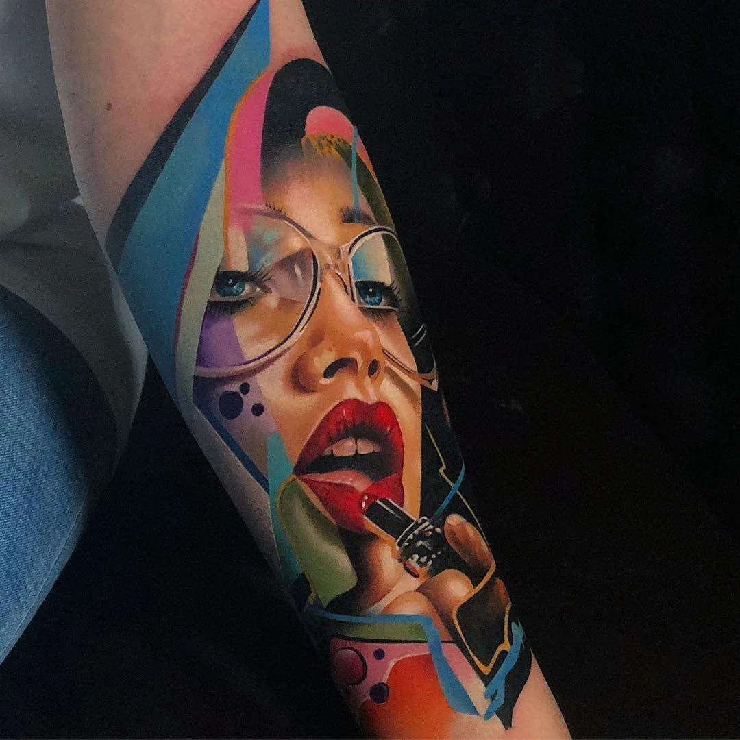 Tattoo artist Igor Mitrenga, color authors portrait realism tattoo | Czech Republic