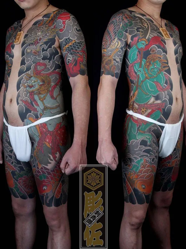 male color japanese tatouage sur full body #22795 | Artiste tatoueur Diao Zuo