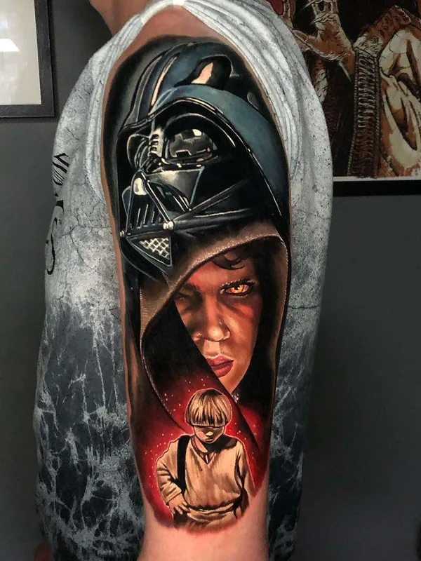 color realism tatouage sur full sleeve #22547 | Artiste tatoueur Alex Rattray