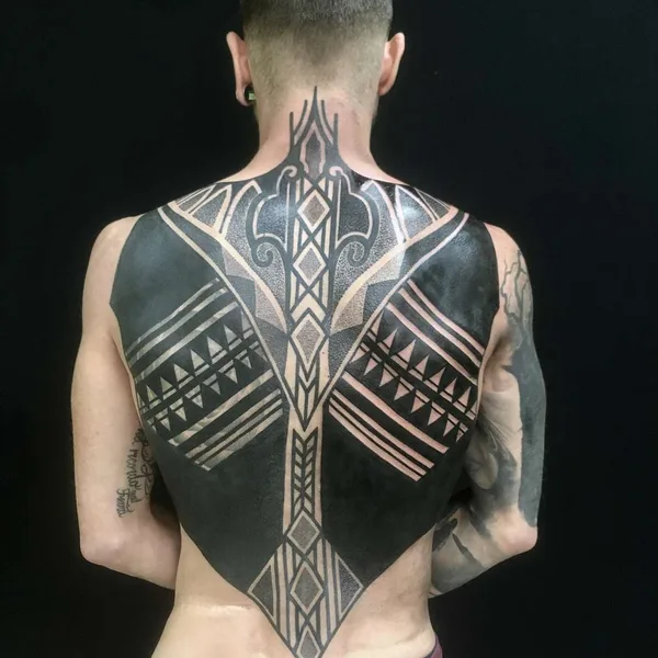 Ornamental tattoo by Pierluigi Deliperi