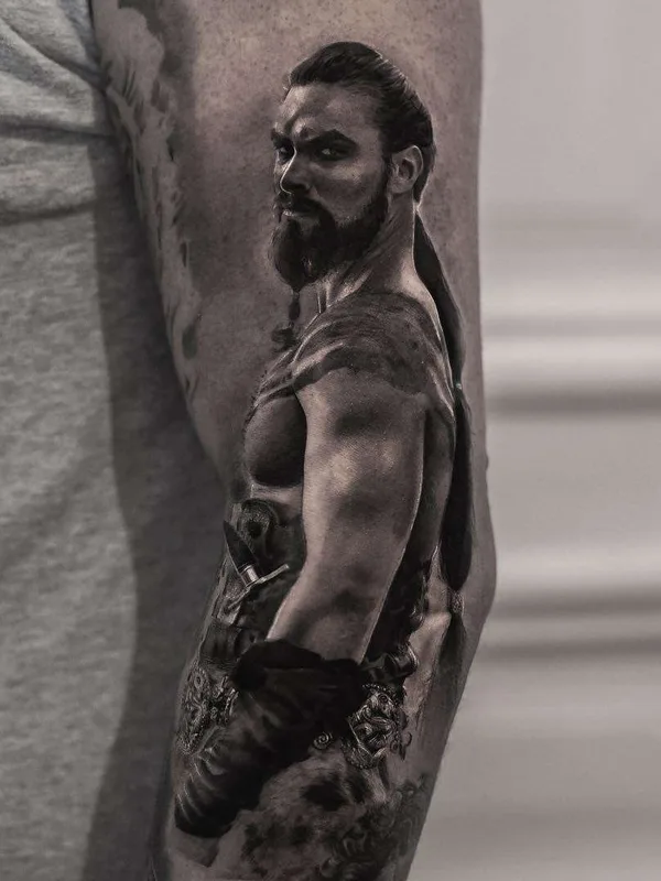 men black&gray realism tatuaje en full sleeve #21123 | Tatuador Inal Bersekov