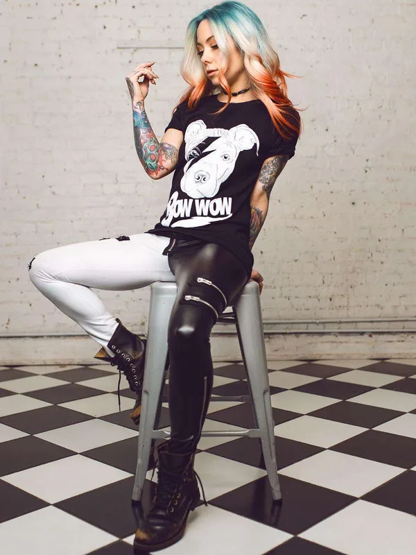 female color illustrative татуировка на full sleeve #21856 | Тату мастер Megan Massacre