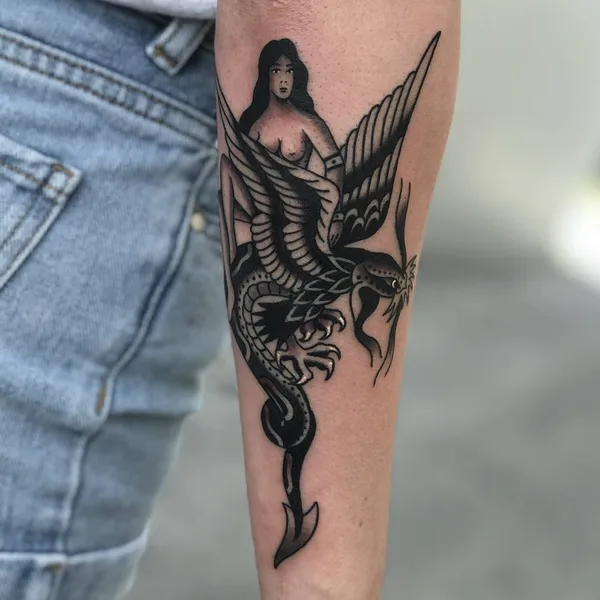 Old School tattoo by Javier Betancourt
