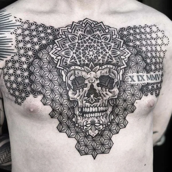 Dotwork tattoo by Caco Menegaz
