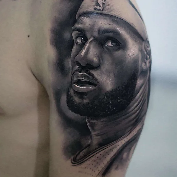 Portrait tattoo by Coreh Lopez in Barcelona