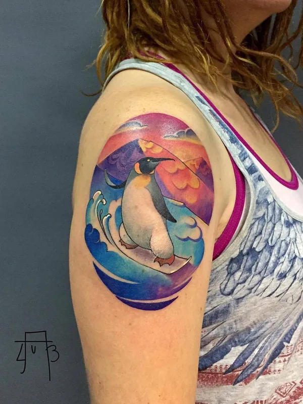 female color illustrative татуировка на upper arm #23471 | Тату мастер Лёша Лауз