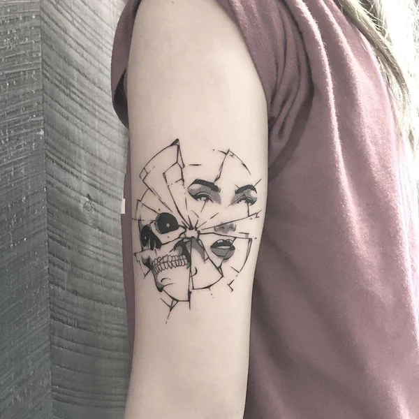 Linework tattoo by Brendon Welfare Dentist in Toronto